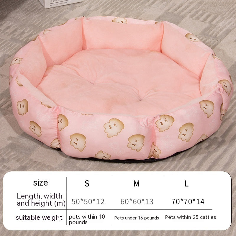 Universal Octagonal Pet Cage Bed with Fleece Lining β Cozy & Washable