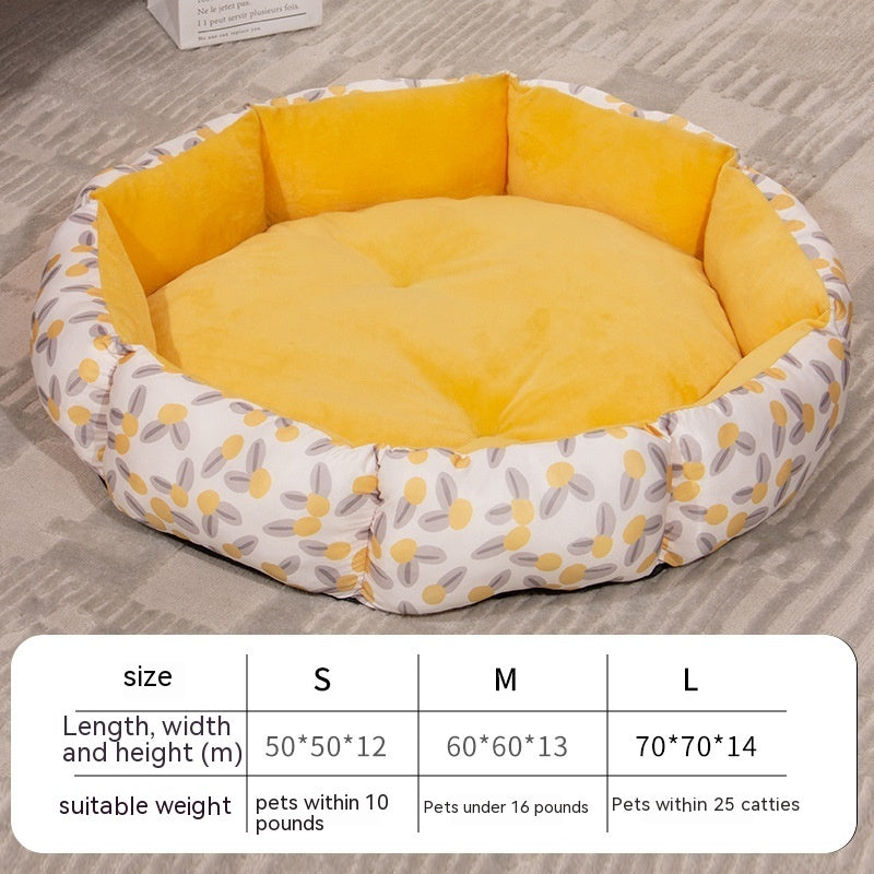 Universal Octagonal Pet Cage Bed with Fleece Lining β Cozy & Washable