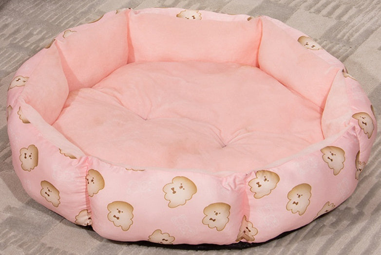 Universal Octagonal Pet Cage Bed with Fleece Lining β Cozy & Washable