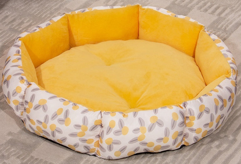 Universal Octagonal Pet Cage Bed with Fleece Lining β Cozy & Washable