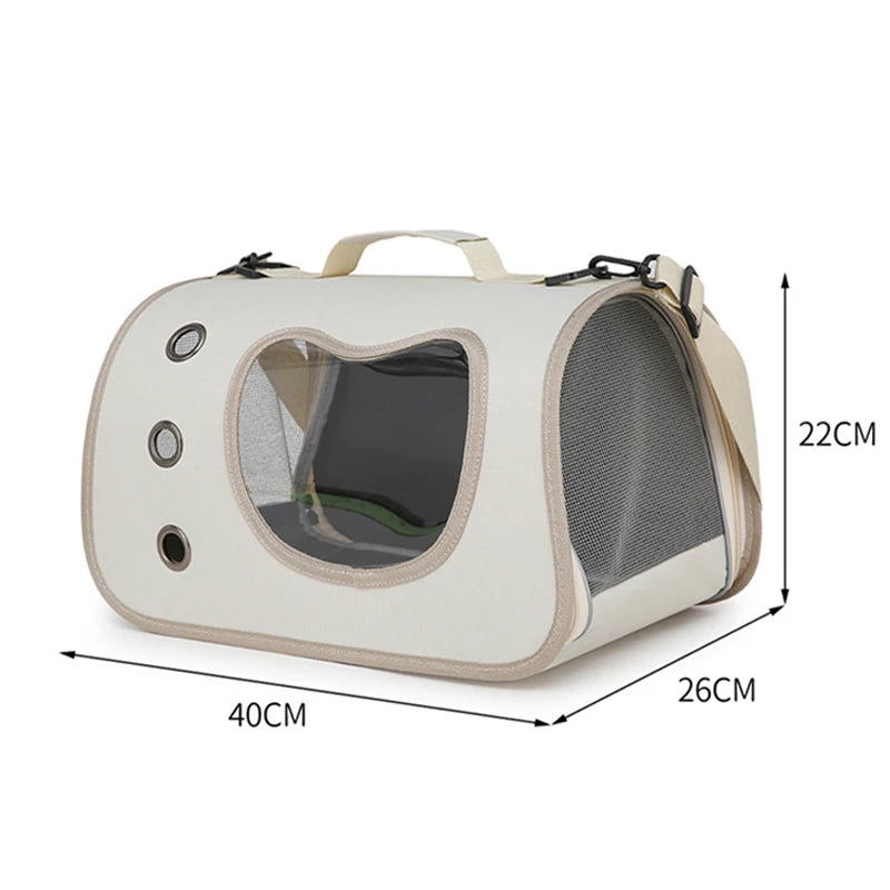 Outdoor Pet Carrier Bag – Portable & Comfortable Shoulder Bag for Small Pets