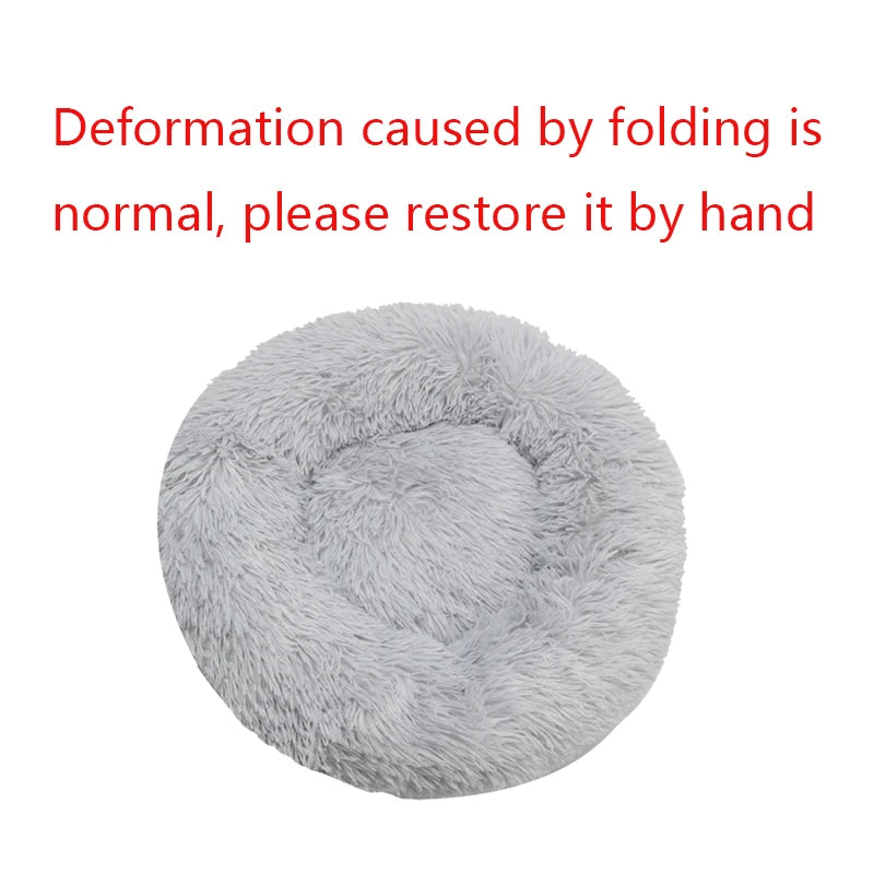 2025 New Washable Round Plush Pet Bed β Cozy Comfort for Dogs & Cats