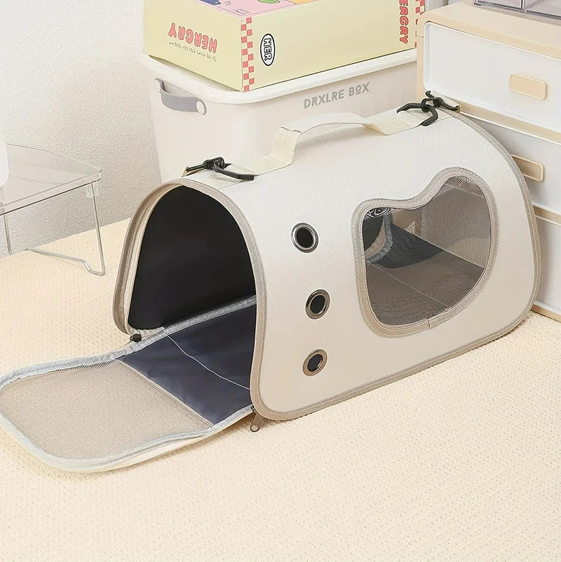 Outdoor Pet Carrier Bag – Portable & Comfortable Shoulder Bag for Small Pets