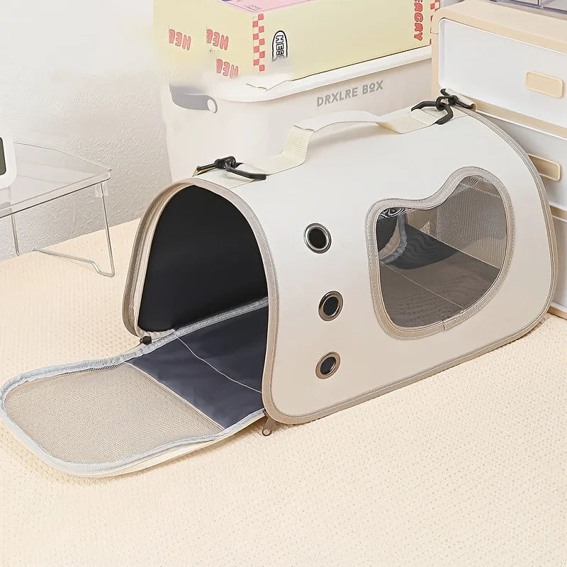 Outdoor Pet Carrier Bag – Portable & Comfortable Shoulder Bag for Small Pets