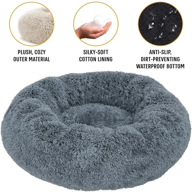 2025 New Washable Round Plush Pet Bed β Cozy Comfort for Dogs & Cats
