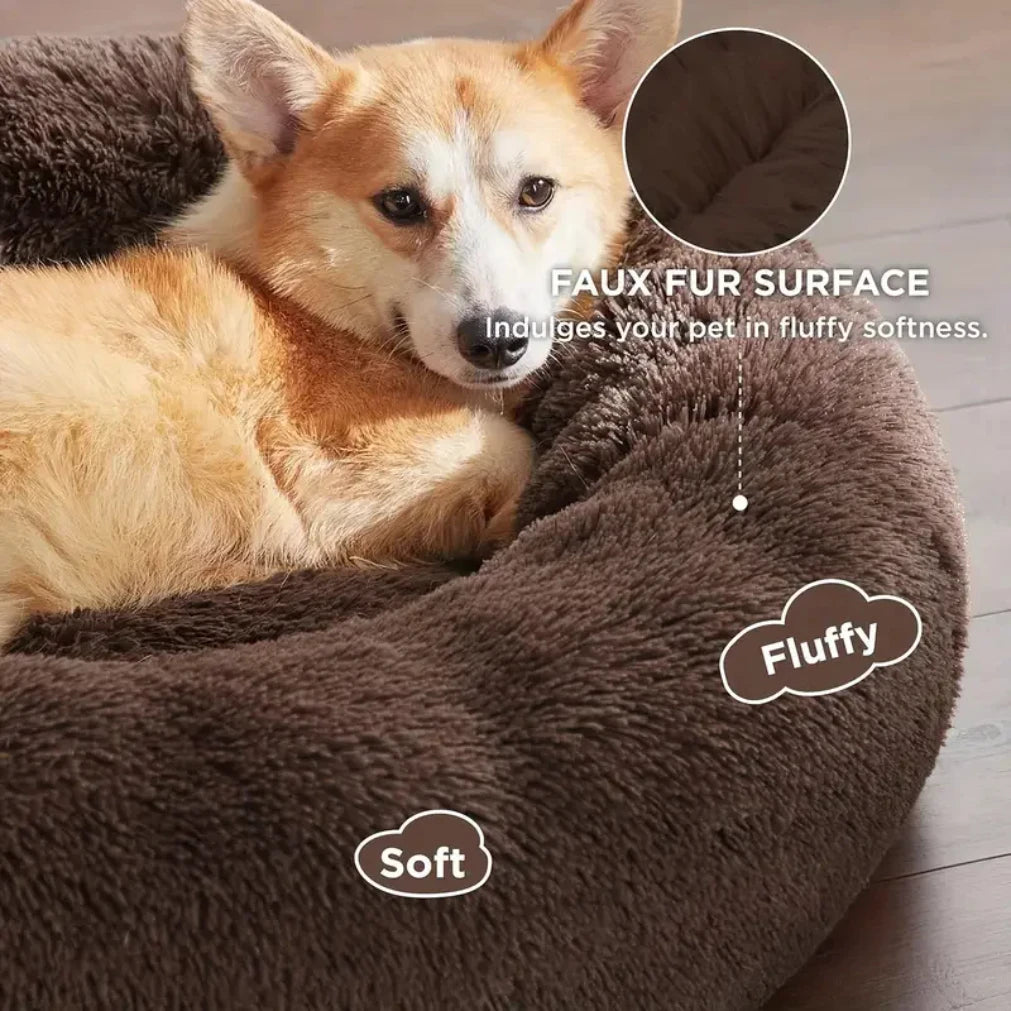 2025 New Washable Round Plush Pet Bed β Cozy Comfort for Dogs & Cats