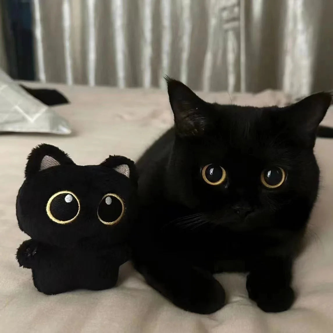 Cute Black Cat Plush Toy Doll