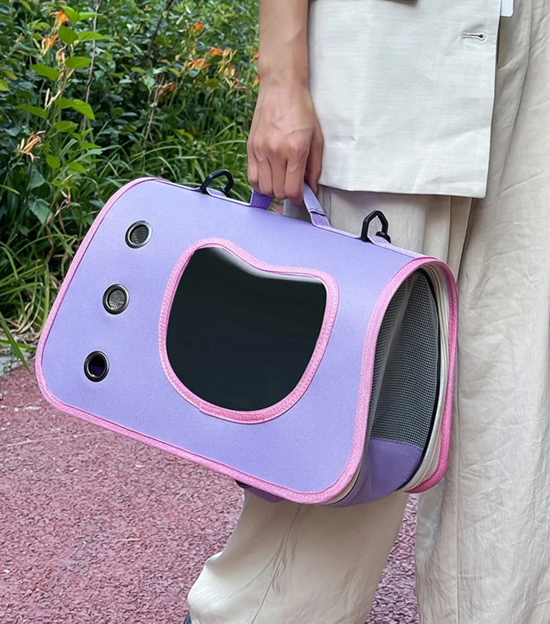 Outdoor Pet Carrier Bag – Portable & Comfortable Shoulder Bag for Small Pets