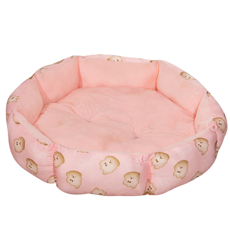 Universal Octagonal Pet Cage Bed with Fleece Lining – Cozy & Washable