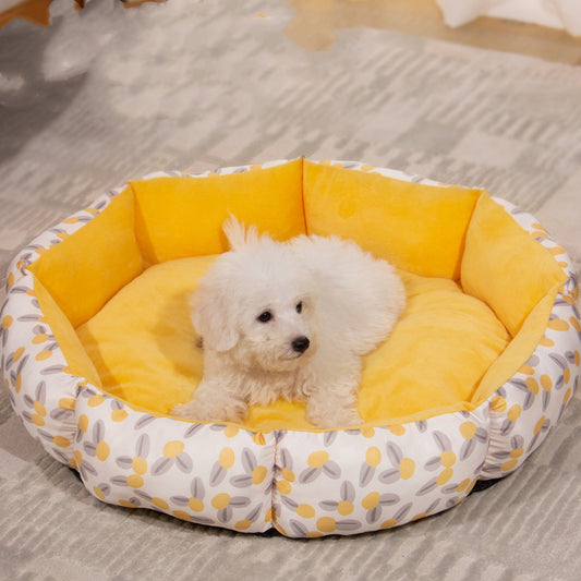 Universal Octagonal Pet Cage Bed with Fleece Lining – Cozy & Washable