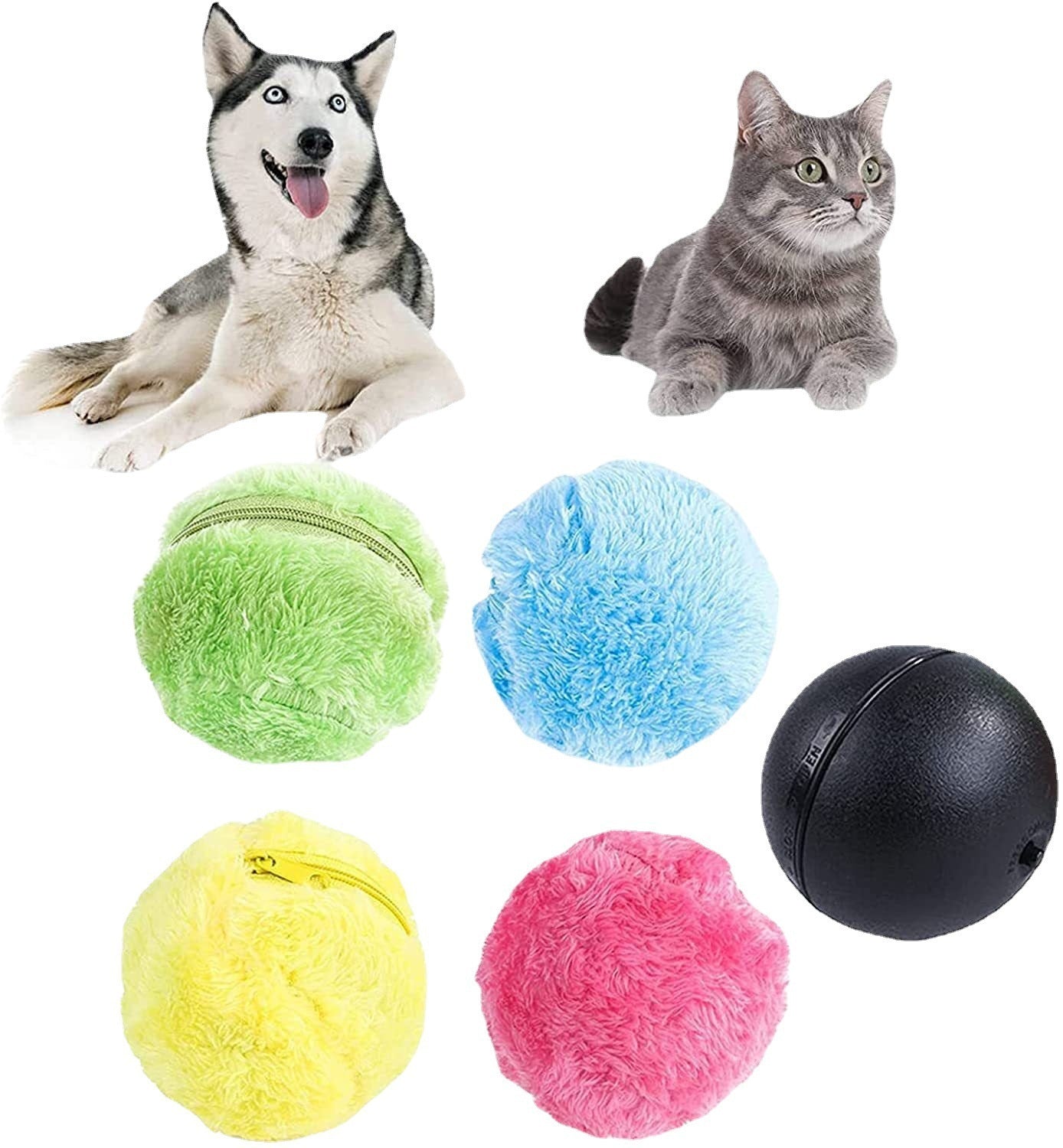 Smart Electric Plush Ball – Interactive Stress-Relief Toy for Pets
